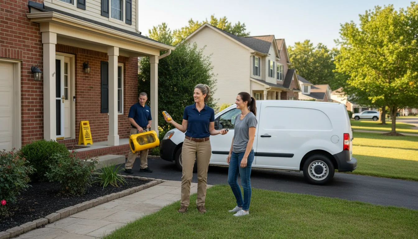 Residential water damage restoration in Rutherfordton, NC
